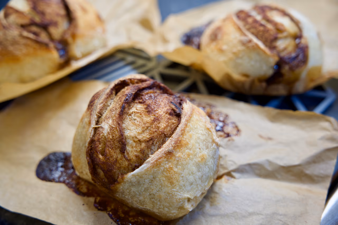 full loaf with cinnamon swirl baked through