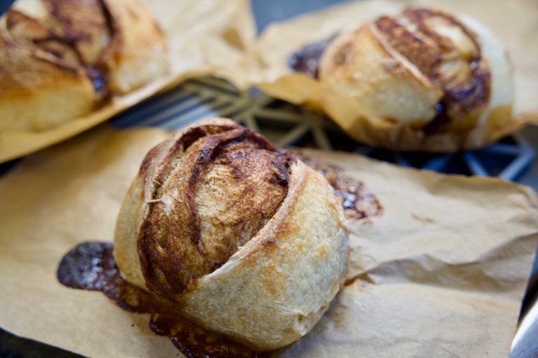 full loaf with cinnamon swirl baked through