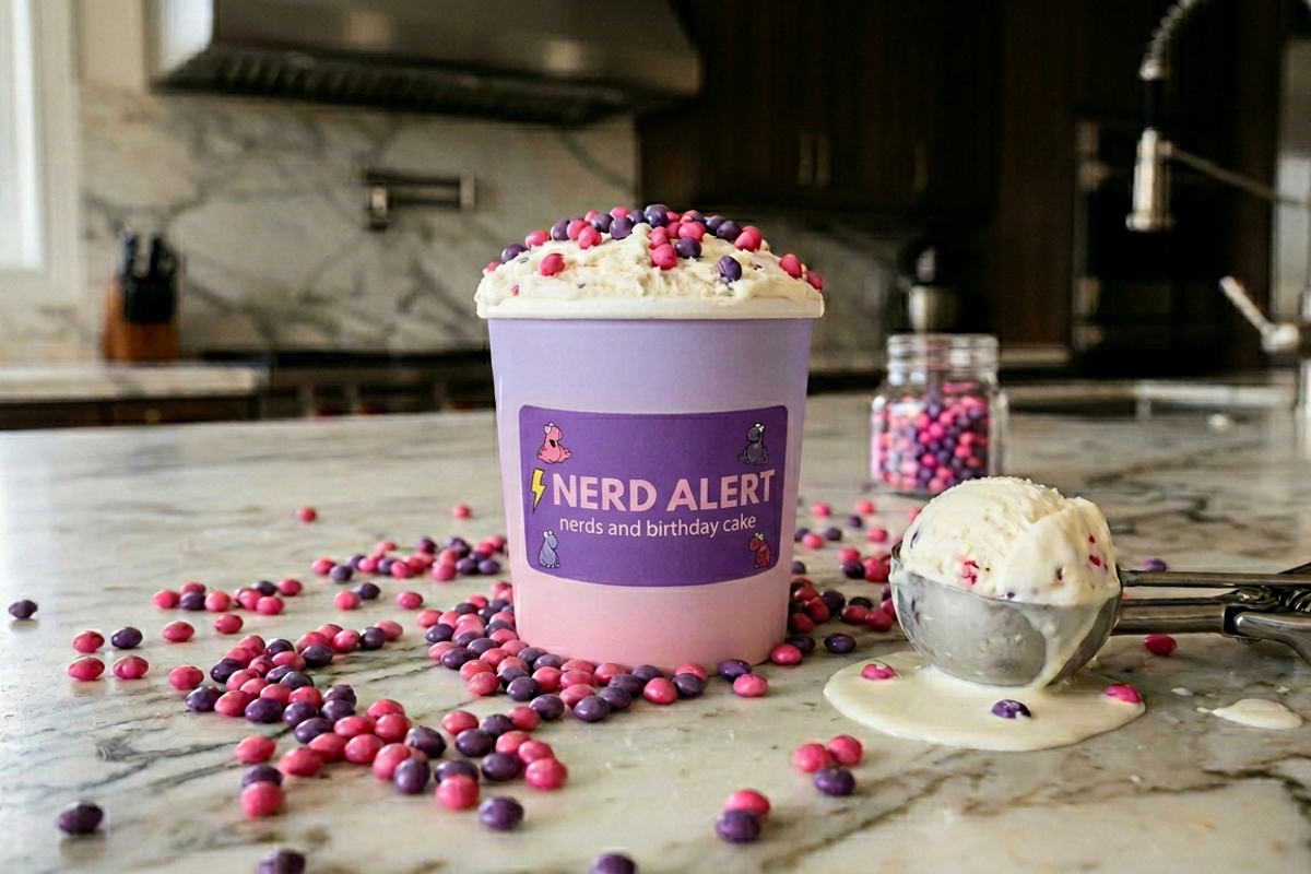 Nerd birthday cake ice cream