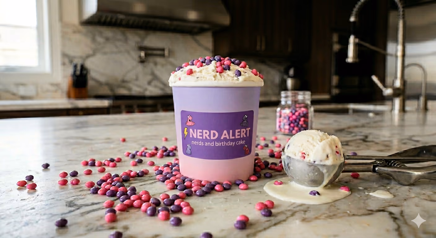 Nerd birthday cake ice cream