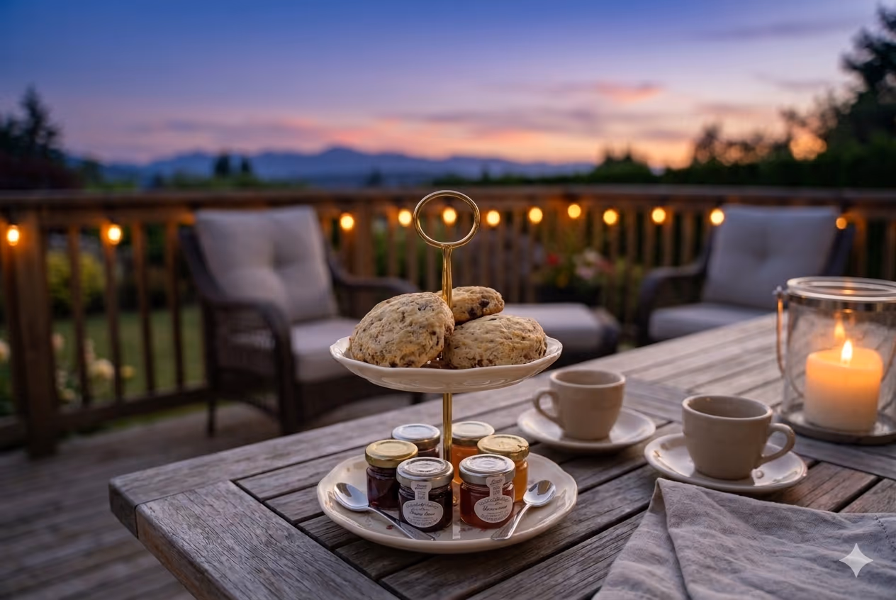 Scones and jam on deck
