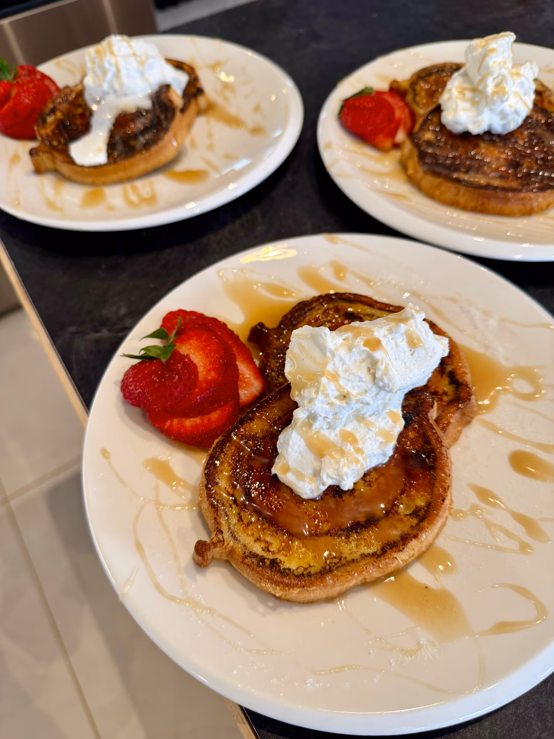 Bruleed cinnamon swirl French toast 