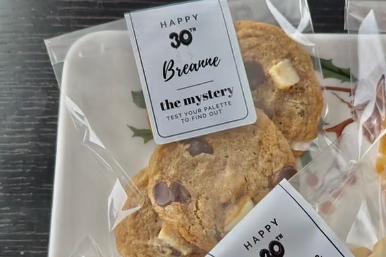 cookies in a bag that are dark chocolate, rosemary, and grana padano